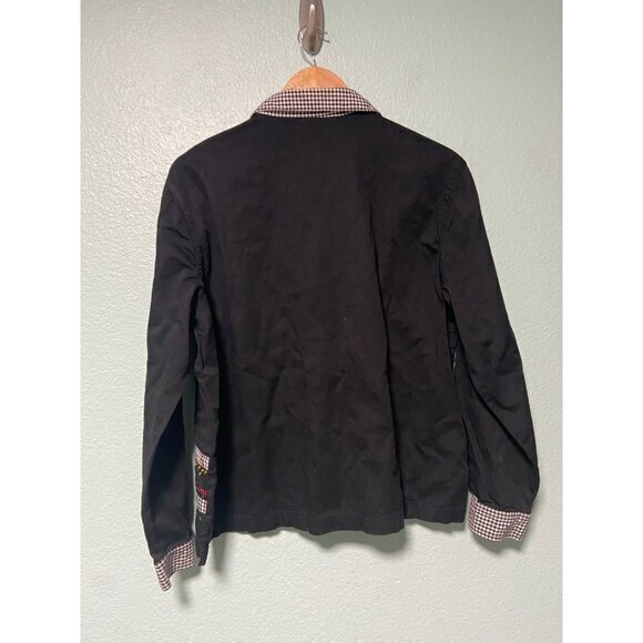 Vintage Lemon Grass Studio Women's Christmas Holiday Party‎ Santa Claus Shirt L - Picture 5 of 8